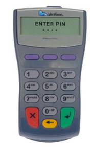 credit card payment terminal issuing a pin challenge for a user. credit card payment terminal issuing a pin challenge for a user.