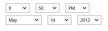 WinJS rendered TimePicker and DatePicker WinJS rendered TimePicker and DatePicker