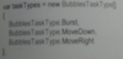 BubbleTaskType Enum collection