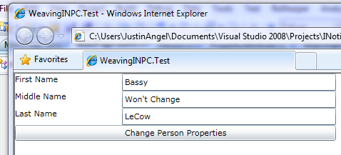DataBound cow form