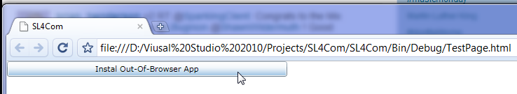 Install OOB button