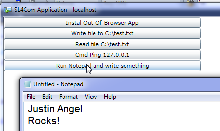 Notepad with the ShowKeys text
