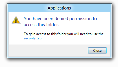 you have been denied permission to access this folder dialogue you have been denied permission to access this folder dialogue