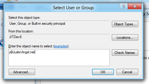 Select user or group for C:\Program Files\Applications owner Select user or group for C:\Program Files\Applications owner