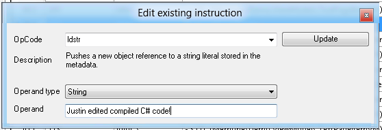 Editing hardcoded text in C# Editing hardcoded text in C#