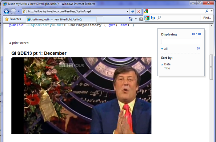 RSS Feed Print Screen