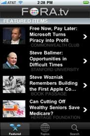 FORA.tv iphone app
