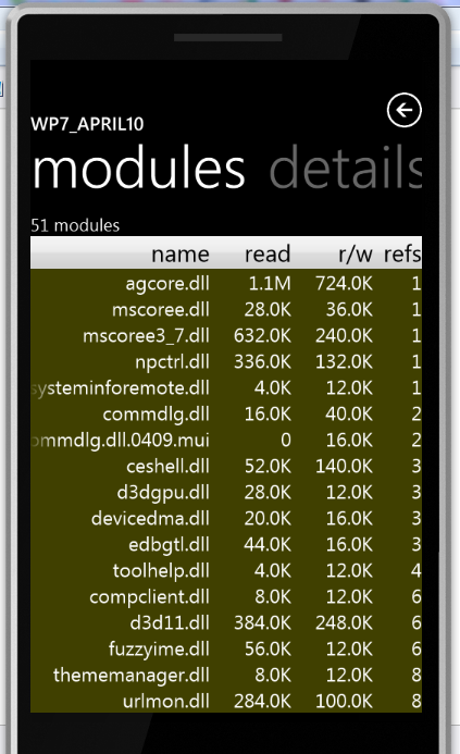 Modules Window