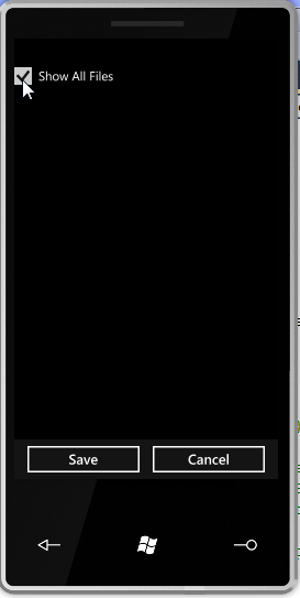 Checking Show All Files