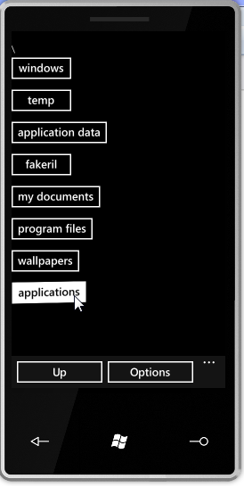 Entering the Applications directory