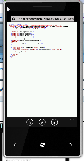 Opening the WP7Manifest.xml file from the deployed XAP