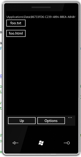 Exploring the application's IsoStore