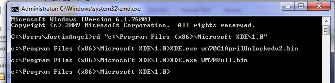 Executing the XDE Emulator 