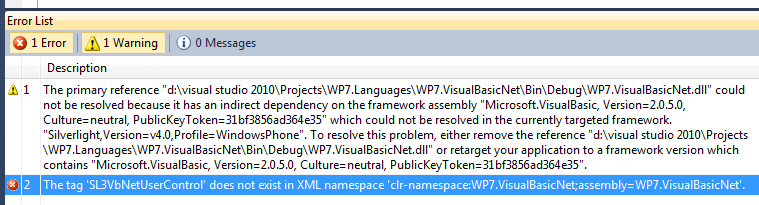 Build errors if the Microsoft.VisualBasic.dll reference is missing
